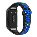 Watch Strap for HUAWEI HONOR Band 6 TPU Bracelet Wristband (Black Blue) Newly