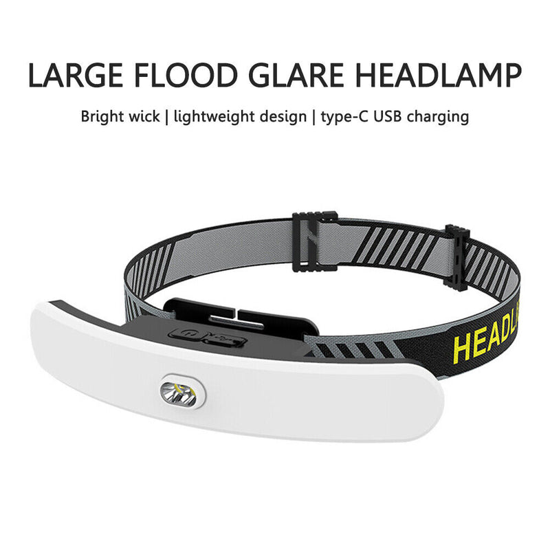 COB LED Headlight Flashlight Rechargeable Headlamp Torch Camping Work Light