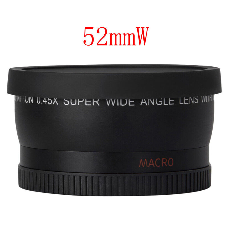 HD 0.45 x 52mm Super Camera Wide Angle Lens with Macro Lens and Carrying Case