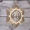 Wooden Wall Sign Flower Of Life Energy Mat Slice Wood Base Meditation Energy