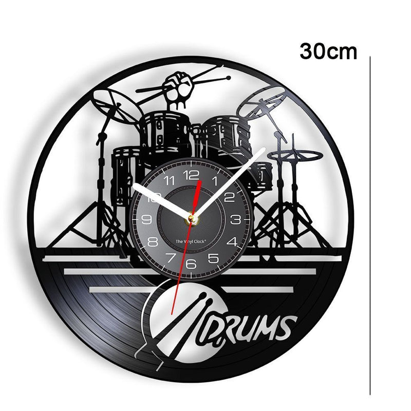Decoration Drum Kit Wall Clocks Wall Hanging Record Wall Clock Hanging Watch