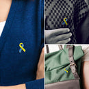 liuxiao Ukraine Ukrainian brooches, pins, blue and yellow ribbon shape, E