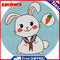 14CT Partial Cross Stitch Sailor Rabbit Stamped DIY Cotton Thread Needlework Kit