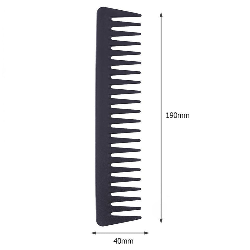 Professional Carbon Wide Tooth Comb Barber Salon Styling Anti-Static Brush