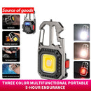 Mini LED Flashlight Keychain Can Opener Outdoor Camping Lamp Lights (Black)