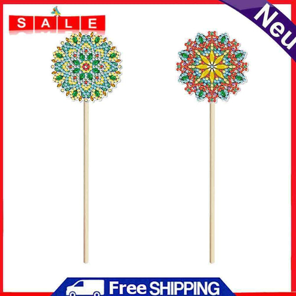 Rhinestone Craft Yard Lawn Flowers Decor Stick for Outdoor Home Christmas Gifts