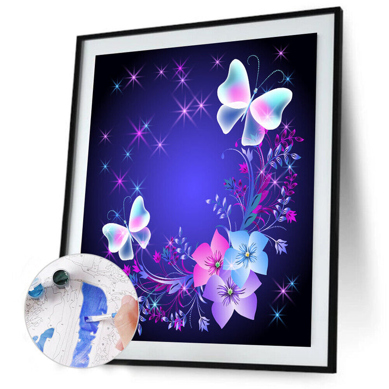 Oil Paint By Numbers Butterfly Coloring Picture Digital Drawing