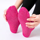 Women Yoga Socks Non-Slip Quick-Dry Backless Ballet Pilates Socks (Rose) Newly