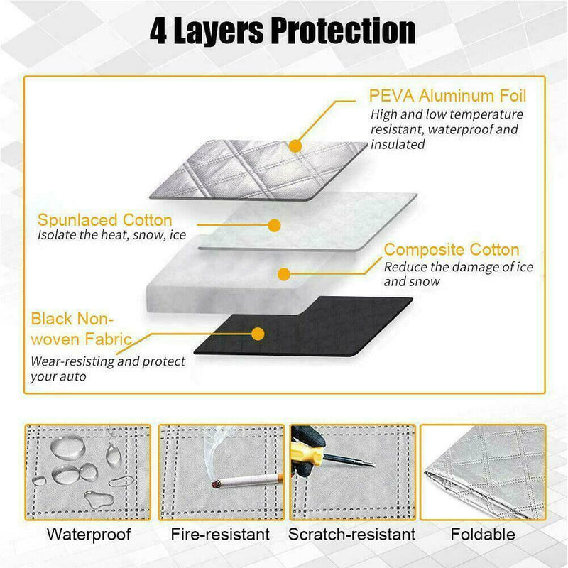 Universal Car Windshield Cover Winter Ice Frost Guard 143×118cm Shade U0D7