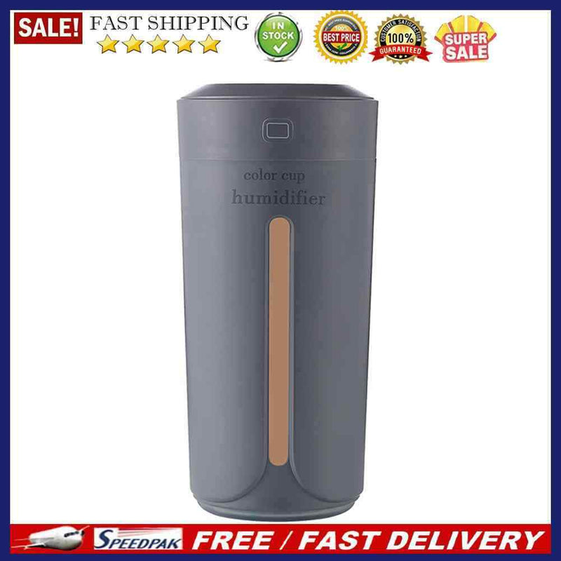 Ultrasonic Light Cup Aroma Humidifier Air Diffuser Purifier Atomizer(Gray)