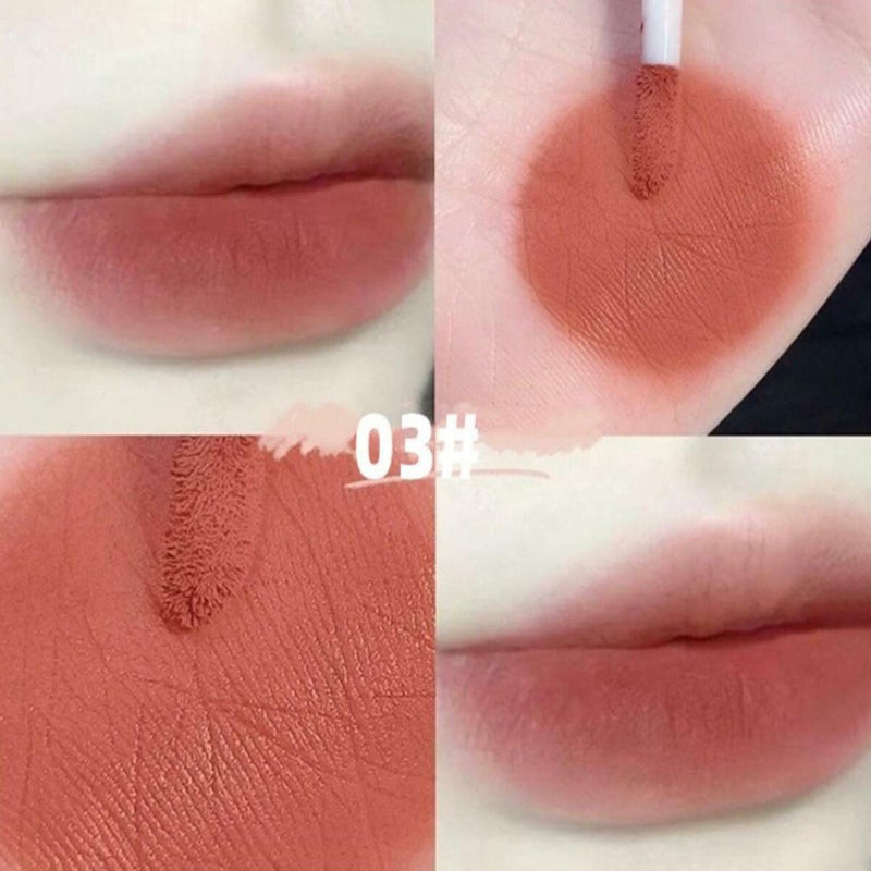 5 Color Cute Pudding Lip Glaze Set Matte Velvet Mud 2Q6W Non-Fading N5Y Z2B1