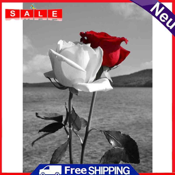 5D DIY Diamond Painting Black Red Rose Full Drill Rhinestone Mosaic Art Picture