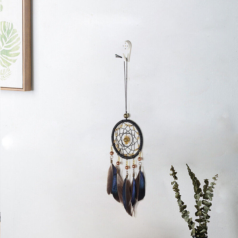 Retro Feather Dream Catcher Handcraft Pendant Car Home Bedroom Mini Decorations
