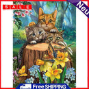 DIY Cotton Thread Three Kittens Printed Full Cross Stitch Kit Handicraft Gifts