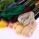 50 Colors Embroidery Thread Hand Cross Stitch Floss Strands Craft Clothing