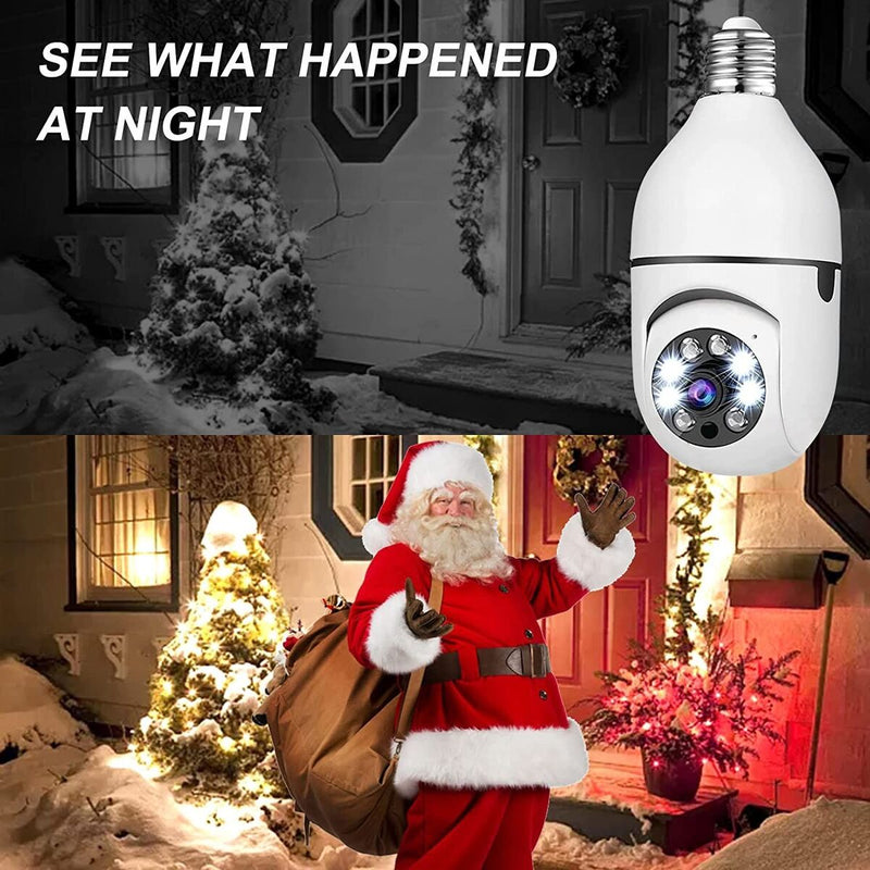 with Two Way Audio Smart Motion Detection 1080P Wireless WiFi Light Bulb Camera