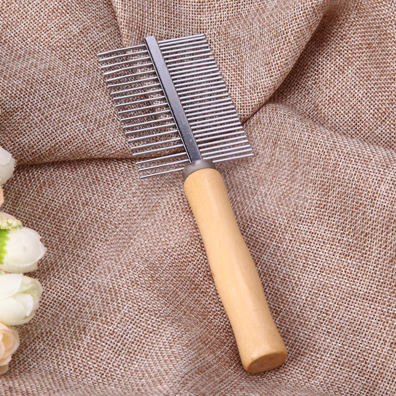 Wooden Handle Pet Comb Dog Cat Combs Hair Rake Comb Pet Grooming Hairbrush Newly