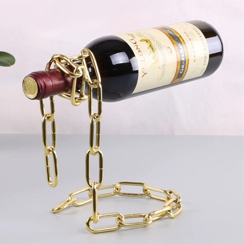 Wine Display Stand Chain Cabinet Restaurant Suspension Retro Magical Wine Rac