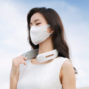 Air Cooling Hanging Neck Fan Sports Travel Leafless Personal Fans (White)