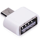 Micro USB Cable Adapter USB 2.0 to USB OTG Converter for Mouse (White 2pcs)