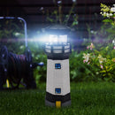 Lighthouse Solar LED Light Garden Yard Smart Sensor Rotating Lamp (Black)