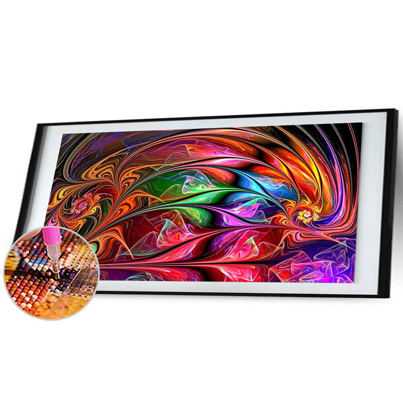 DIY Diamond Mosaic Painting Kit Full 5D Round Rhinestone Colored Light Pict