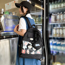 #A Nylon Female Japanese Preppy Style Schoolbag High School Girls Backpack for G