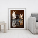 40X50cm Oil Paint By Numbers Cat Maps Out Tiger Frameless Picture Home Deco