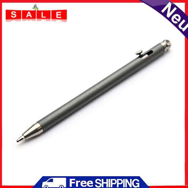 Portable Mini Titanium Ballpoint Pen Outdoor Metal Signature Pens (Gray)
