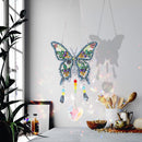 DIY Crystal Light Catching Jewelry Ornaments Wind Chime Pendant (Butterfly)
