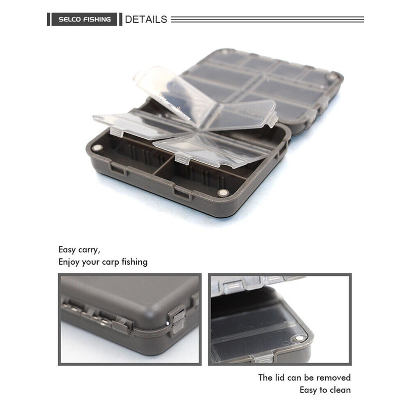 Carp Fishing Tackle Storage Case Compartment Fish Rig Hook Storage Boxes Newly