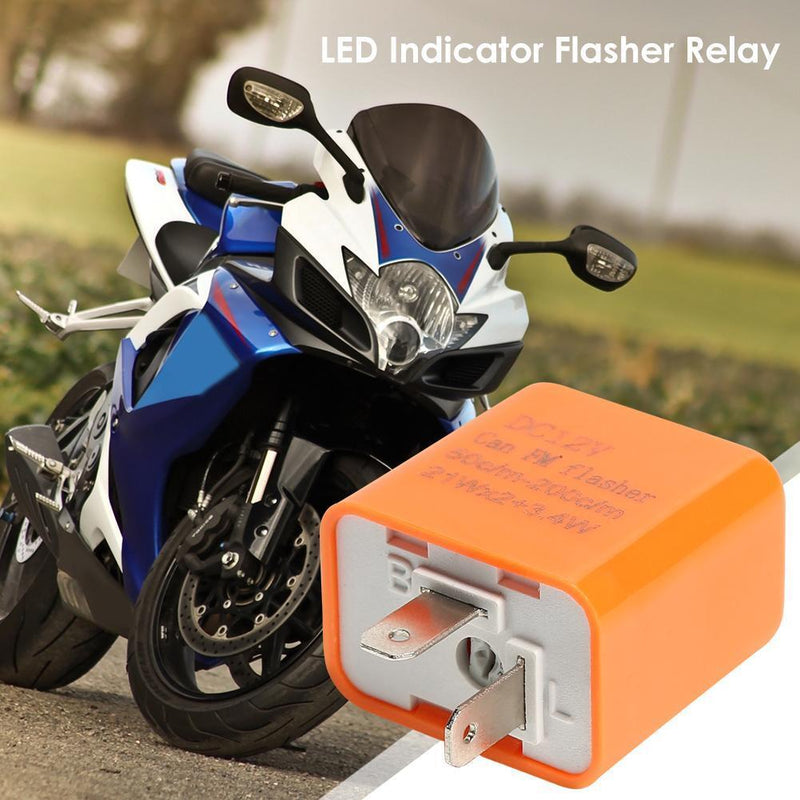2 Pin Adjustable LED Indicator Flasher Relay Module for Motorcycle Motorbike