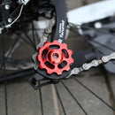 Bicycle Rear Derailleur Wheel Ceramic CNC Road Bike Guide Roller (Red) Newly