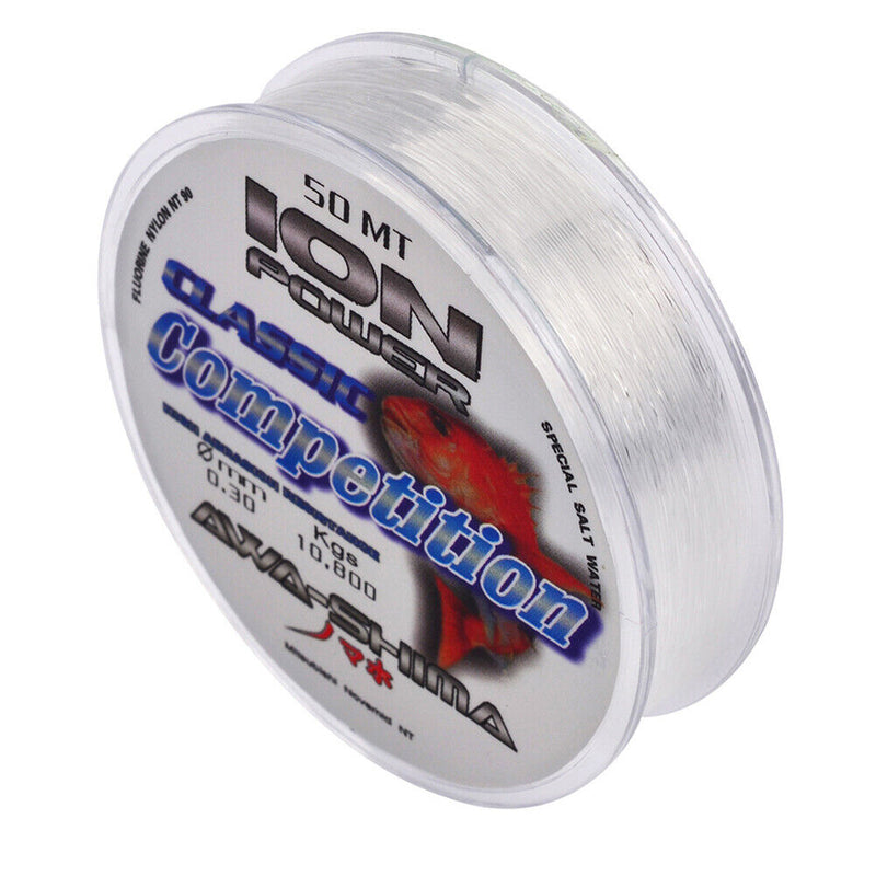 50m Monofilament Nylon Fishing Main Line Strong Transparent Carp Fishing Wire