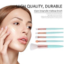 5pcs Portable Makeup Brush Set Soft Nylon Eyeshadow Foundation Brush (Blue)