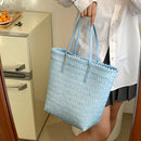 Women Woven Summer Straw Handbag Large Handmade Rattan Shoulder Shopping Bags
