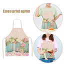 Flowerpots Kitchen Cotton Lines Apron Home Cooking Baking Bibs Coffee Shop Tools