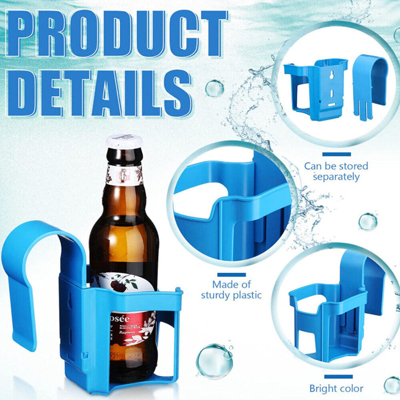 Plastic Water Cup Hanging Holder Above Swimming Pool Drinks Beer Storage Sh