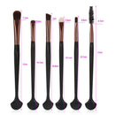 6 Fan Shell Makeup Brush Kit Set Eyebrow Lashes Cosmetic Tools (C)