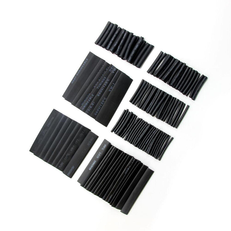Waterproof Heat Shrink Sleeving Tube Assortment Kit 2:1 Black Shrinkage Sheath