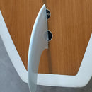 3pcs Surfboard Fin for FCS G5 Longboard Water Wave Fin Paddle Board (White)