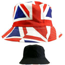 Hat Women & Man Union Jack Hat Large Flag Queen's Jubilee Reversible Bucket Hat