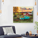 50x40cm Colorful DIY Paint By Numbers Kit Sunset Scenery in Autumn Decor Gift