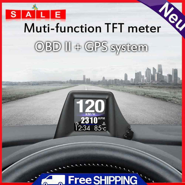 Multi-function HUD Gadget A-pillar Trim Install for OBDII Car Models