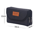 Men Oxford Cloth Phone Bags Double-layer Zipper Fanny Packs (A Black) Newly
