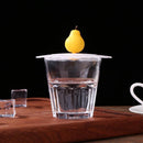 Silicone Cup Cover Dustproof Reusable Heat-resistant Transparent Lid (Pear)