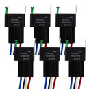 Car Fuse Relay SPST Automotive Electrical Relays 12V 5-Pin 30A with 14AWG Wires