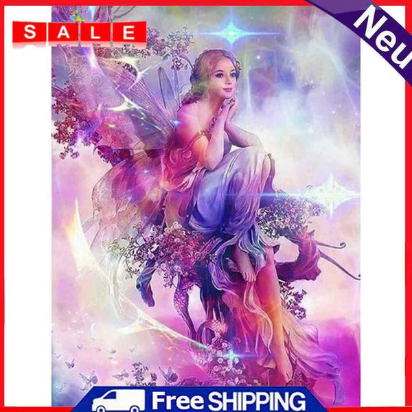 Butterfly Elf Girl Colouring Oil Canvas Pictures DIY Hand Painted Picture Craft