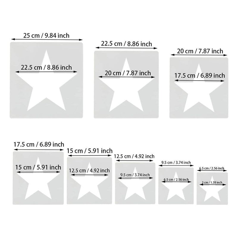 Decorative Painting Templates Paper Card Star Template Stencils Scrapbooking