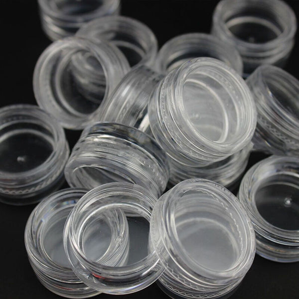 50x Plastic Empty Cosmetic Sample Container 3 Grams Jars Containers pot  hot.